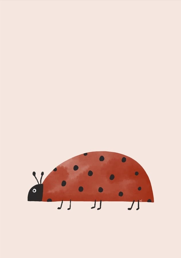 Watercolor Ladybug By Menina Lisboa