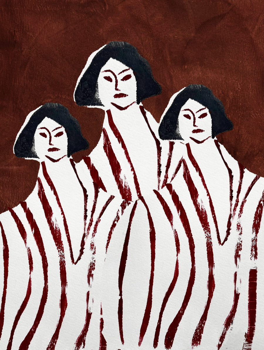 Three Stylized Women By Christina Misuro | Art & Canvas Print
