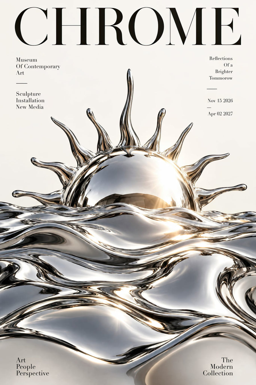 Reflective Chrome Sunrise By Treechild | Art & Canvas Print