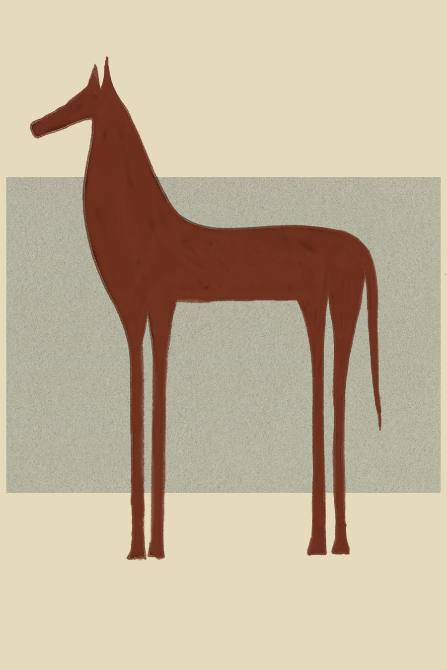 Minimalist Brown Horse By The Art Concept | Art & Canvas Print