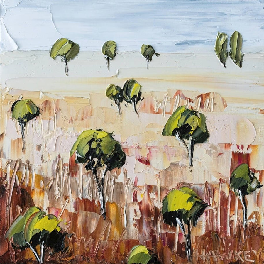 Colourful Land 3 By Angela Hawkey | Canvas Square Print