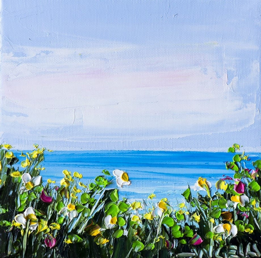 Daisy Shore By Angela Hawkey | Canvas Square Print