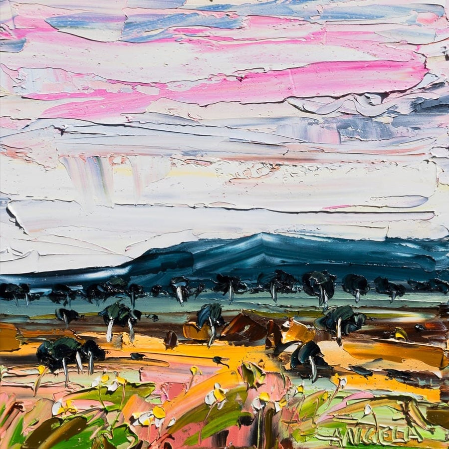 Denim Hills By Angela Hawkey | Canvas Square Print