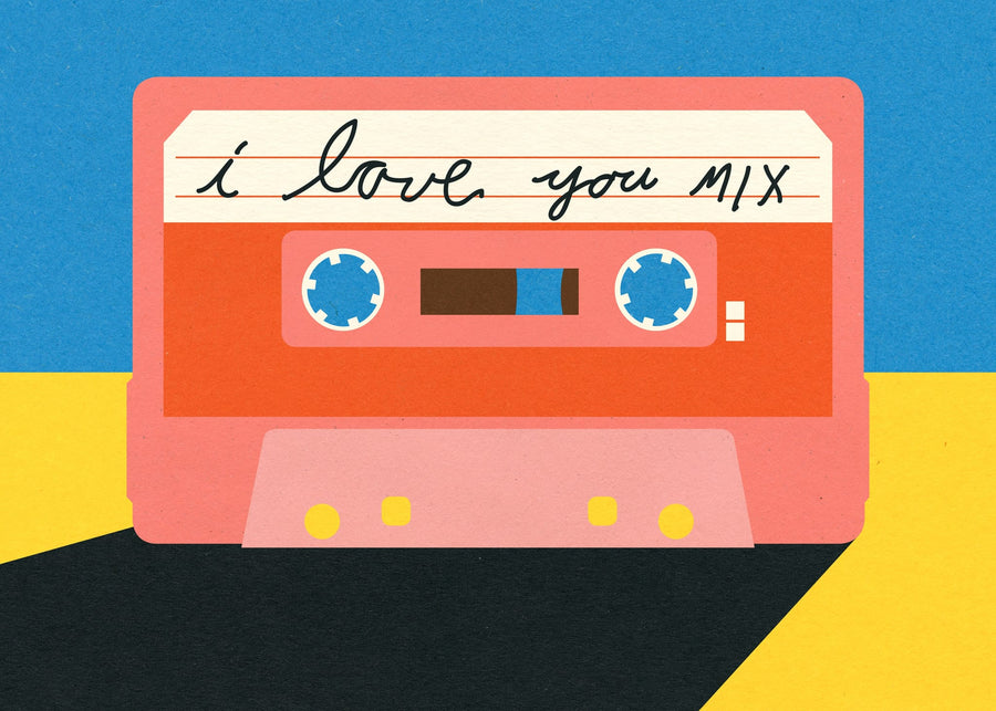 I Love You Mix Tape By Rosi Feist | Art & Canvas Print
