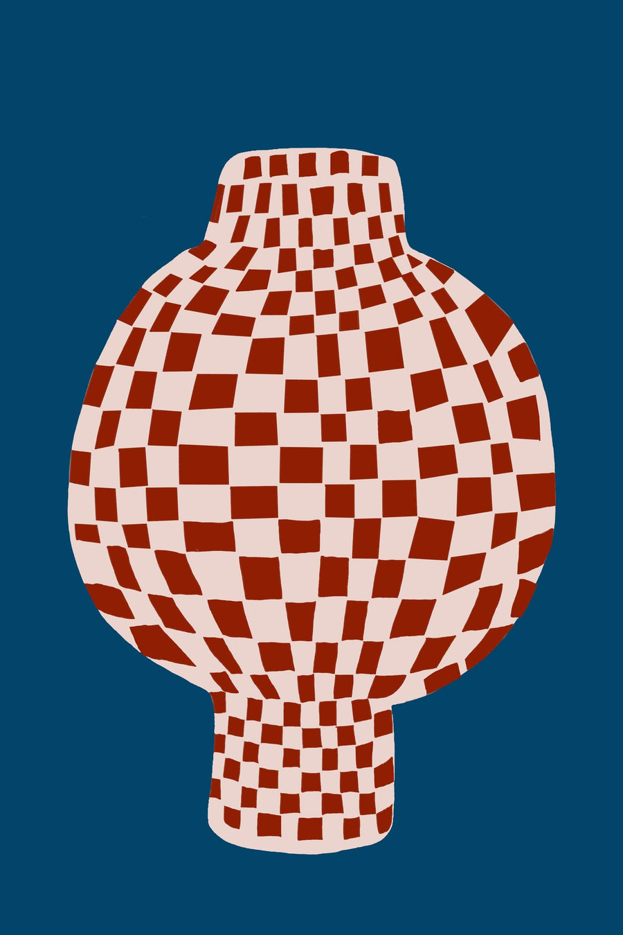 Optical Checkered Vase By The Art Concept | Art & Canvas Print