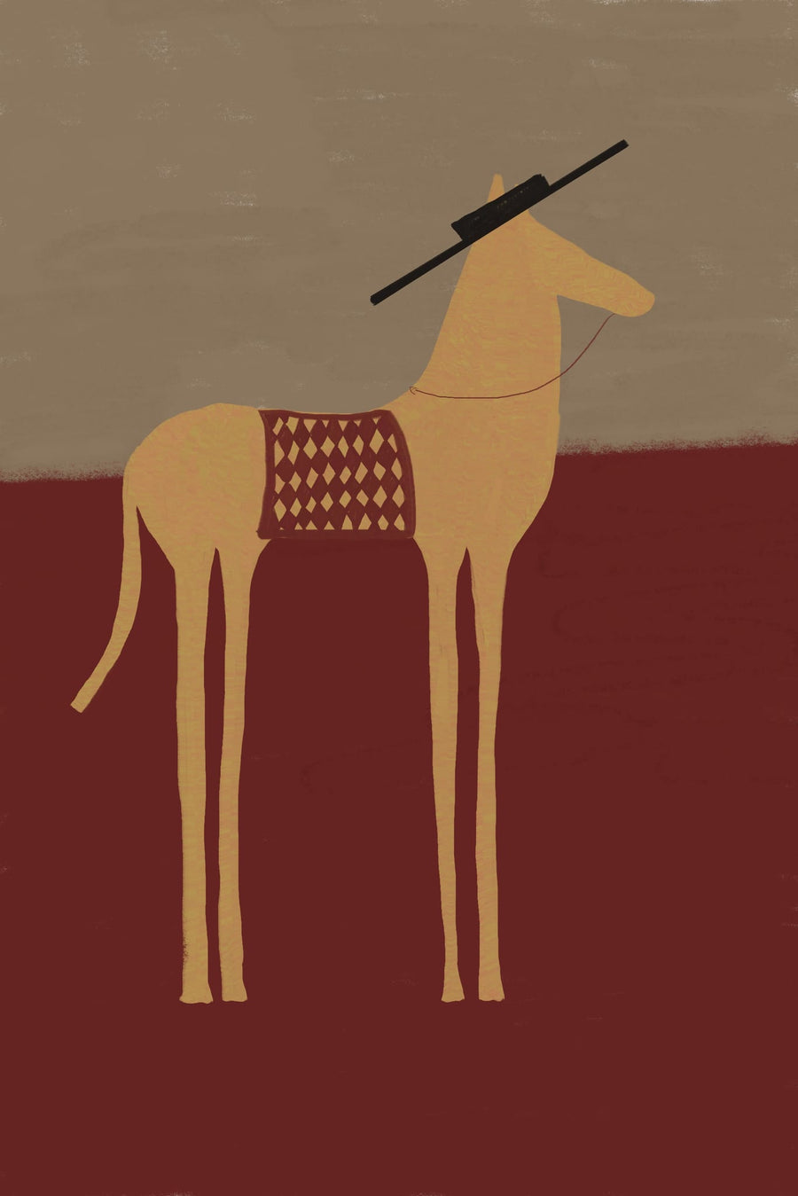 Desert Horse with Sombrero By The Art Concept | Art & Canvas Print