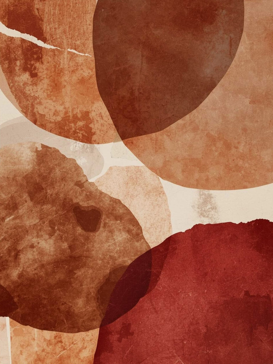 Earthy Abstract Shapes By Ohkimiko | Art & Canvas Print