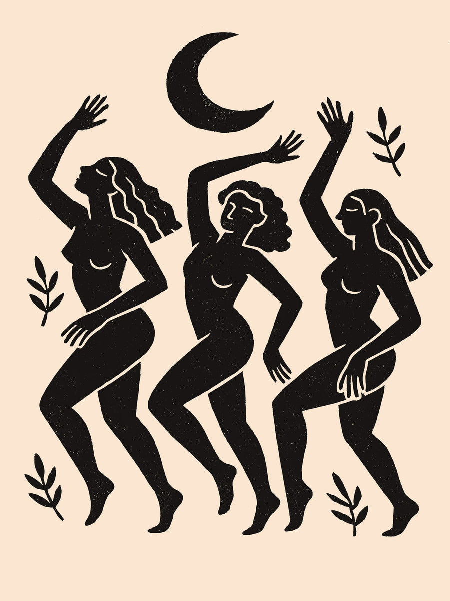 Lunar Dance Trio By Treechild | Art & Canvas Print