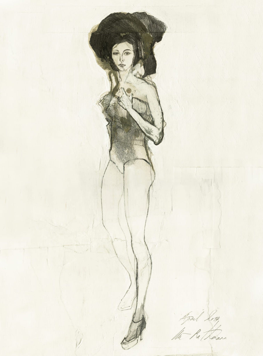Fashion Figure Drawing By Ute Rathmann | Art & Canvas Print