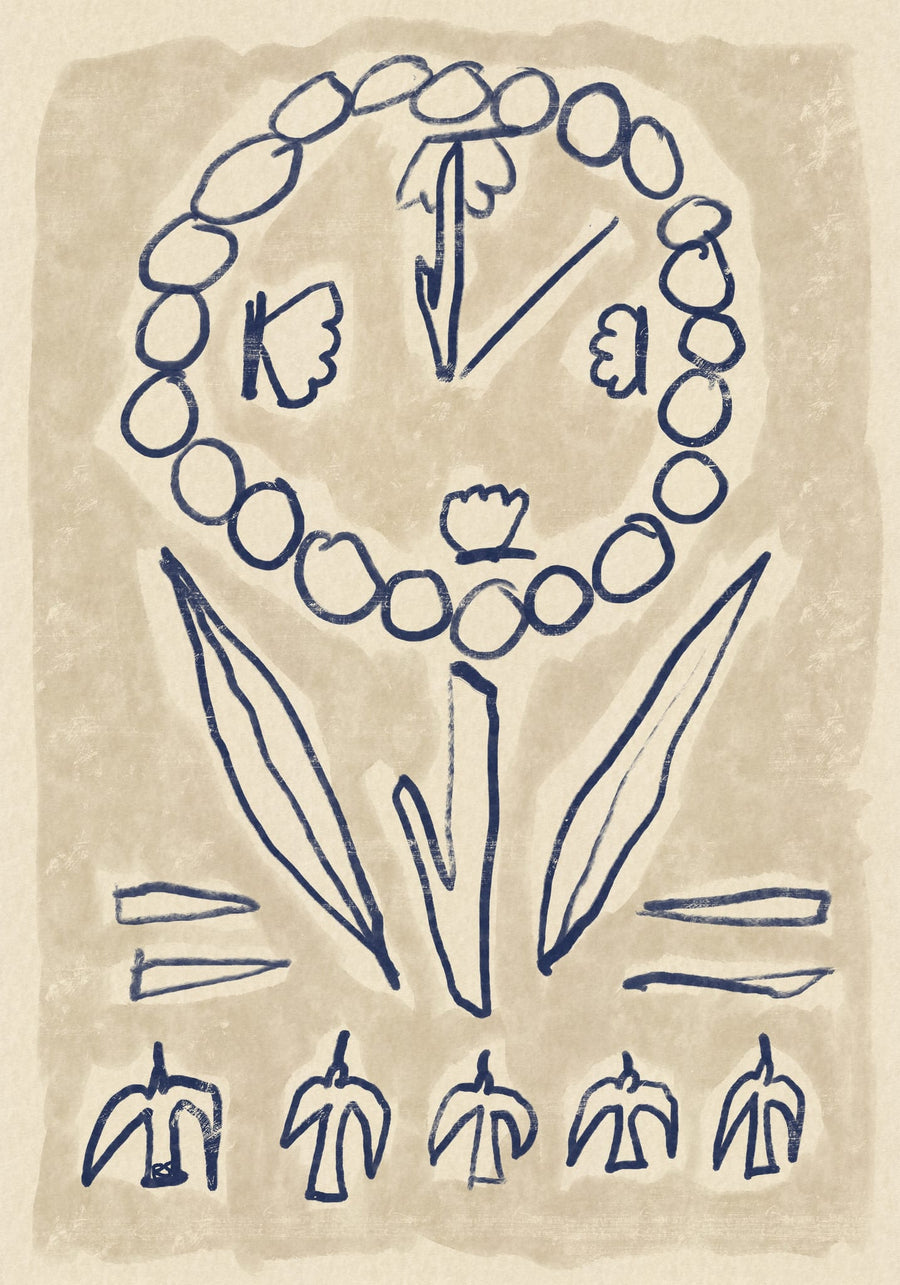 Folk Art Flower Symbols By Raipa Studio | Art & Canvas Print