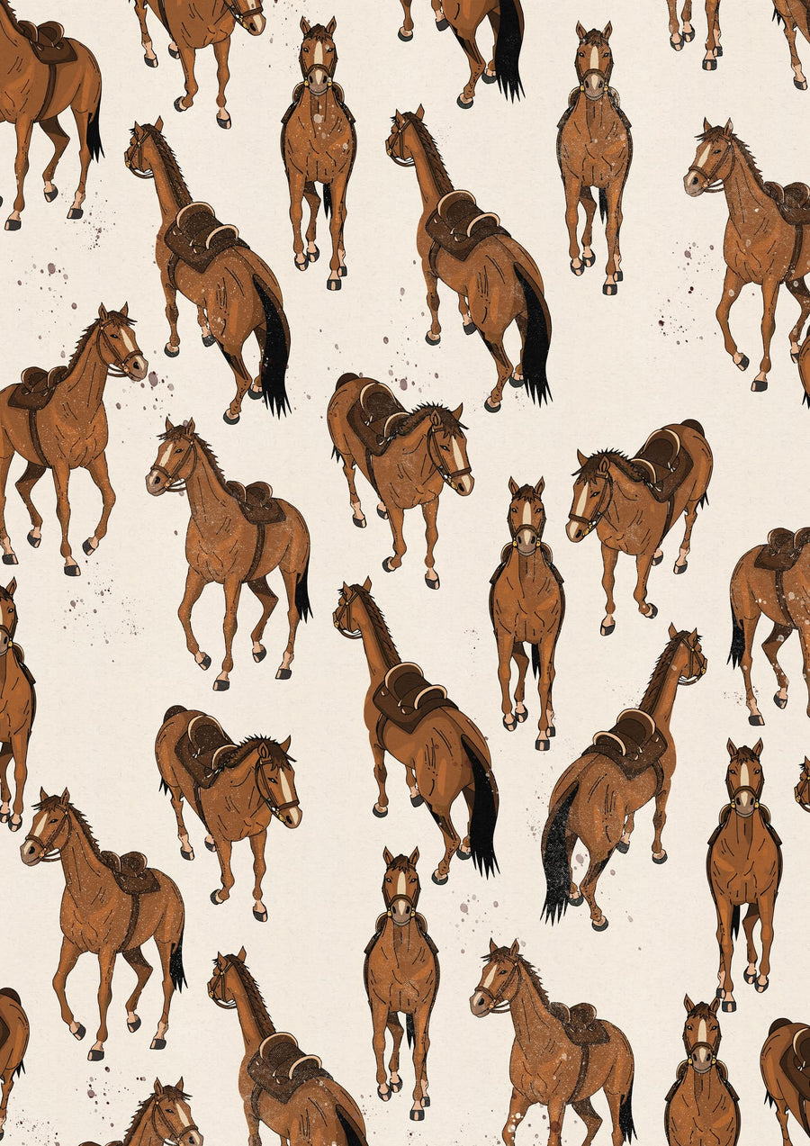 Equestrian Horse Pattern By Nicholas | Art & Canvas Print