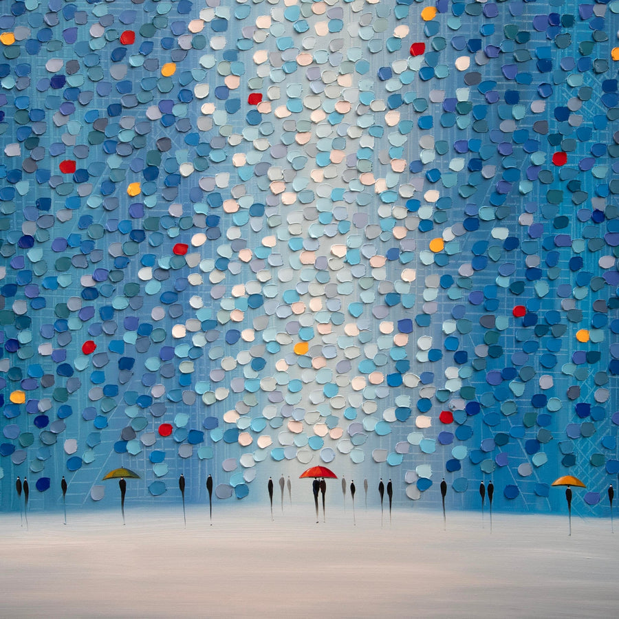 Whispers In Blue By Ekaterina Ermilkina | Canvas Square Print
