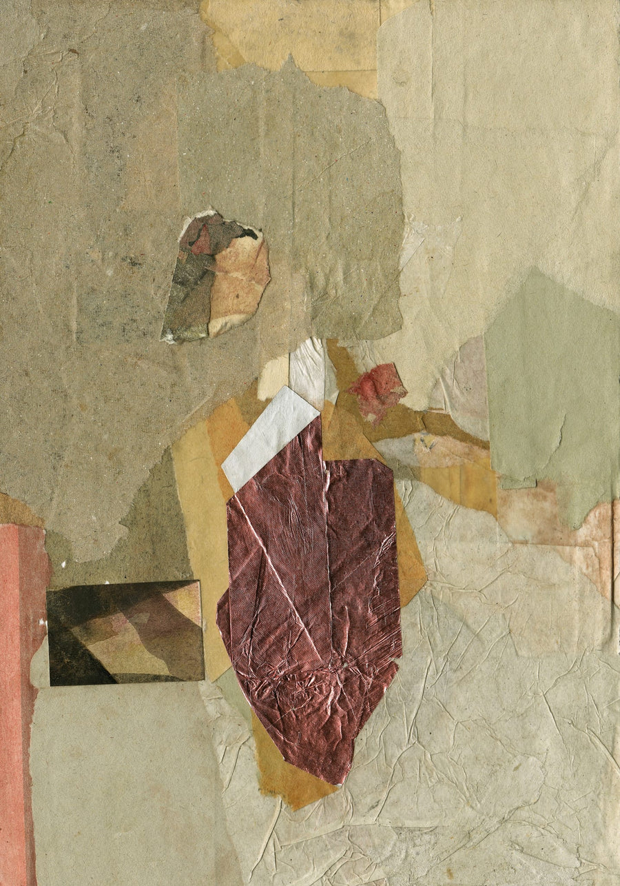 Earthy Abstract Collage By Ute Rathmann | Art & Canvas Print