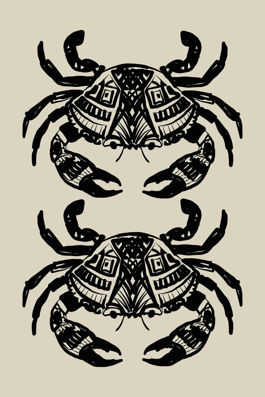 Ocean Tribal Crabs By Casa Cartissi | Art & Canvas Print