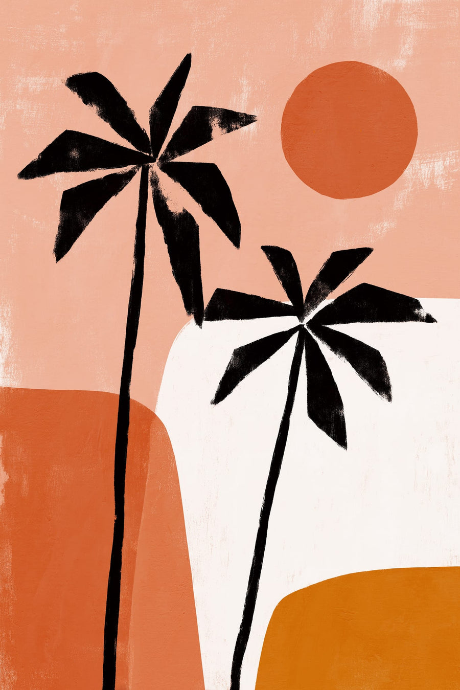 Palmsatsunsetno02 By Treechild | Art & Canvas Print