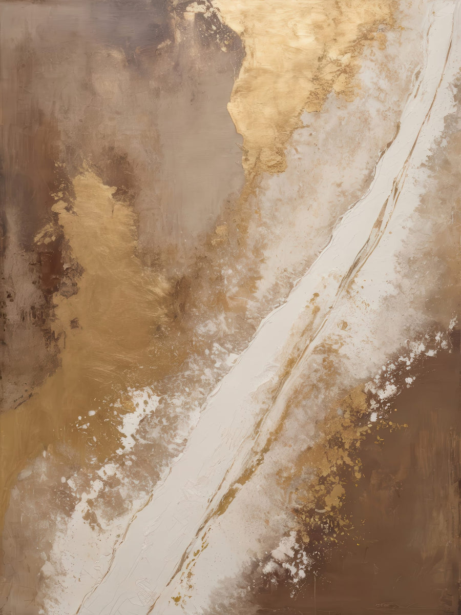 Golden Abstract Flow By Alpenglow Workshop | Art & Canvas Print