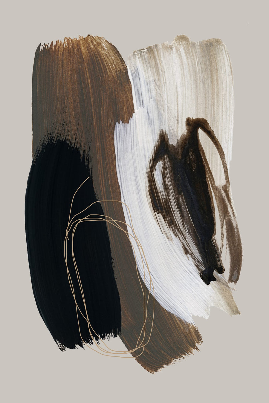 Abstract Brush Strokes 108X By Mareike Böhmer | Art & Canvas Print