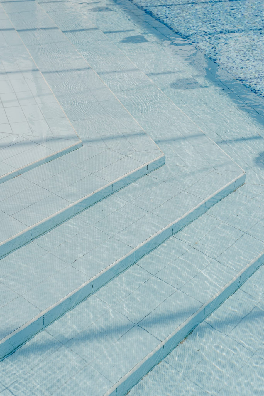 Calm Blue Pool Steps By Photolovers | Art & Canvas Print