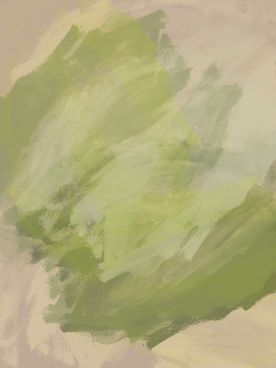 Soft Green Abstract By Dina Dankers | Art & Canvas Print