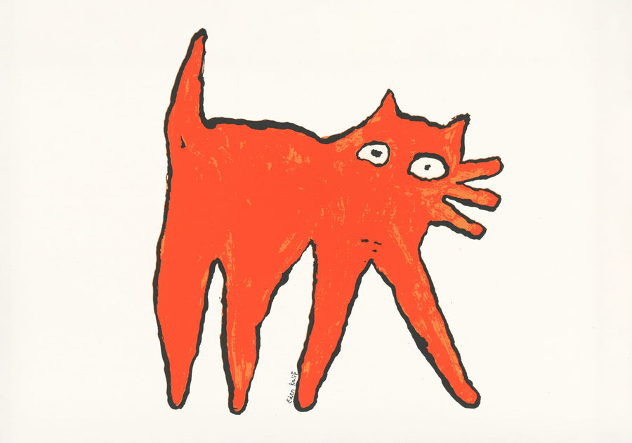 Orange Cat By Eden Kalif | Art & Canvas Print