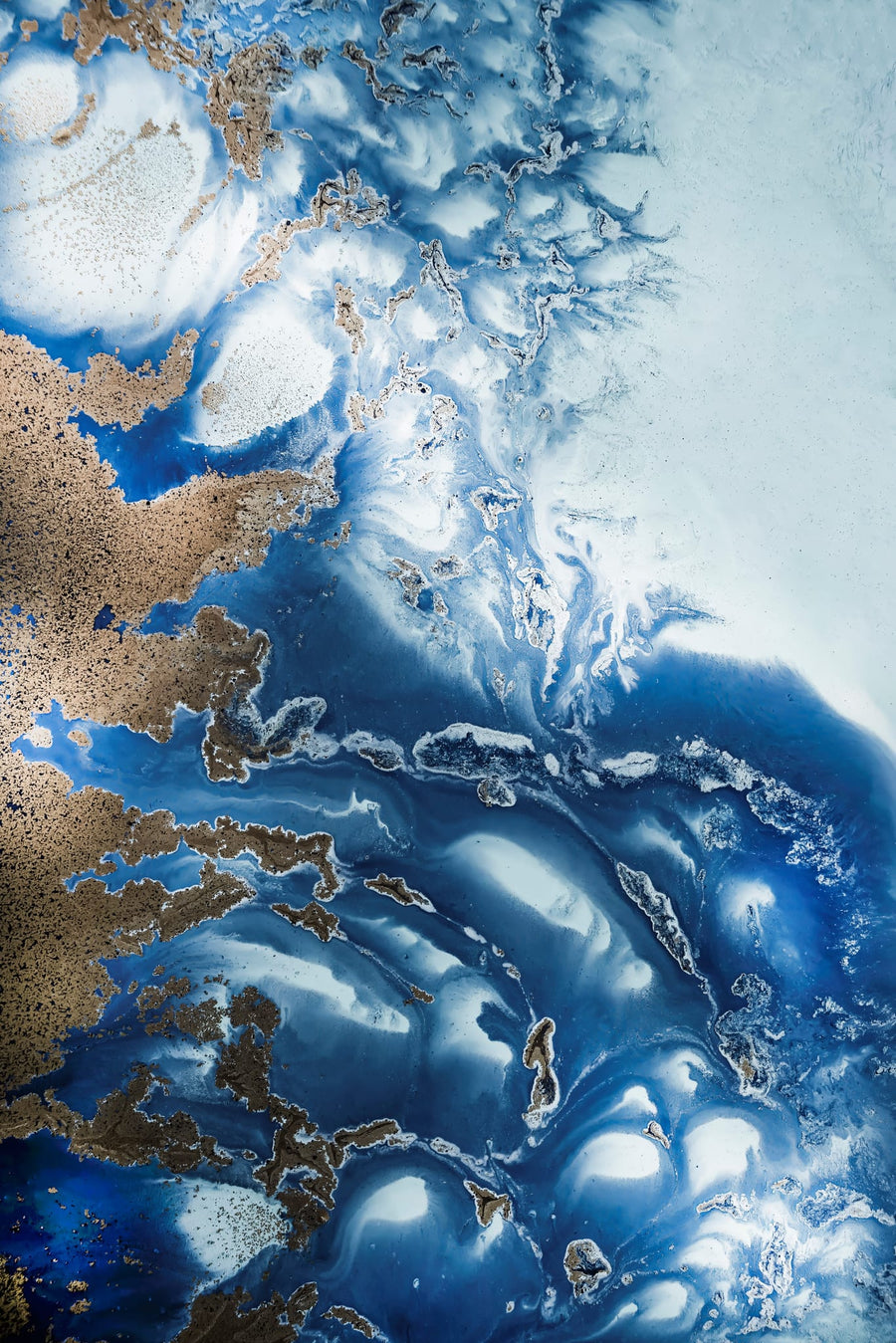 Peaceful - Ocean Wave Waltz - Oceanic textures By Petra Meikle de Vlas | Art & Canvas Print