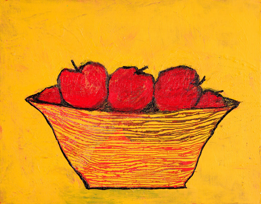 Vibrant Apple Bowl By Dale Hefer | Art & Canvas Print