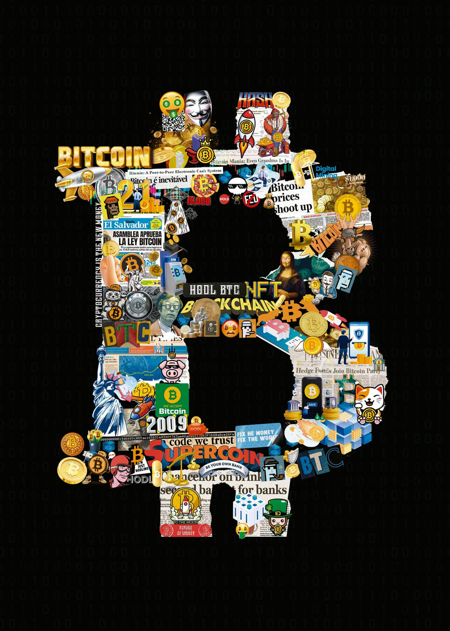 BTC Gigante By Richard Quexo | Art & Canvas Print