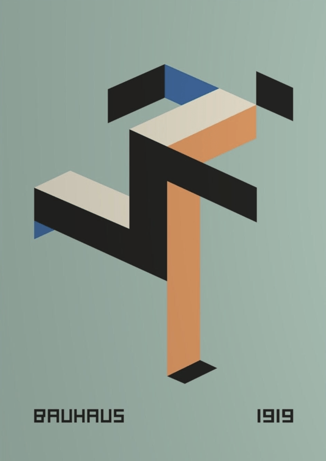 1919 Running Man Teal by Bauhaus