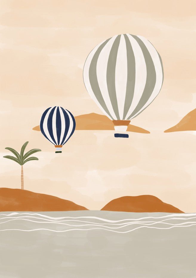 Air Balloons in Desert by Ivy Green Illustrations