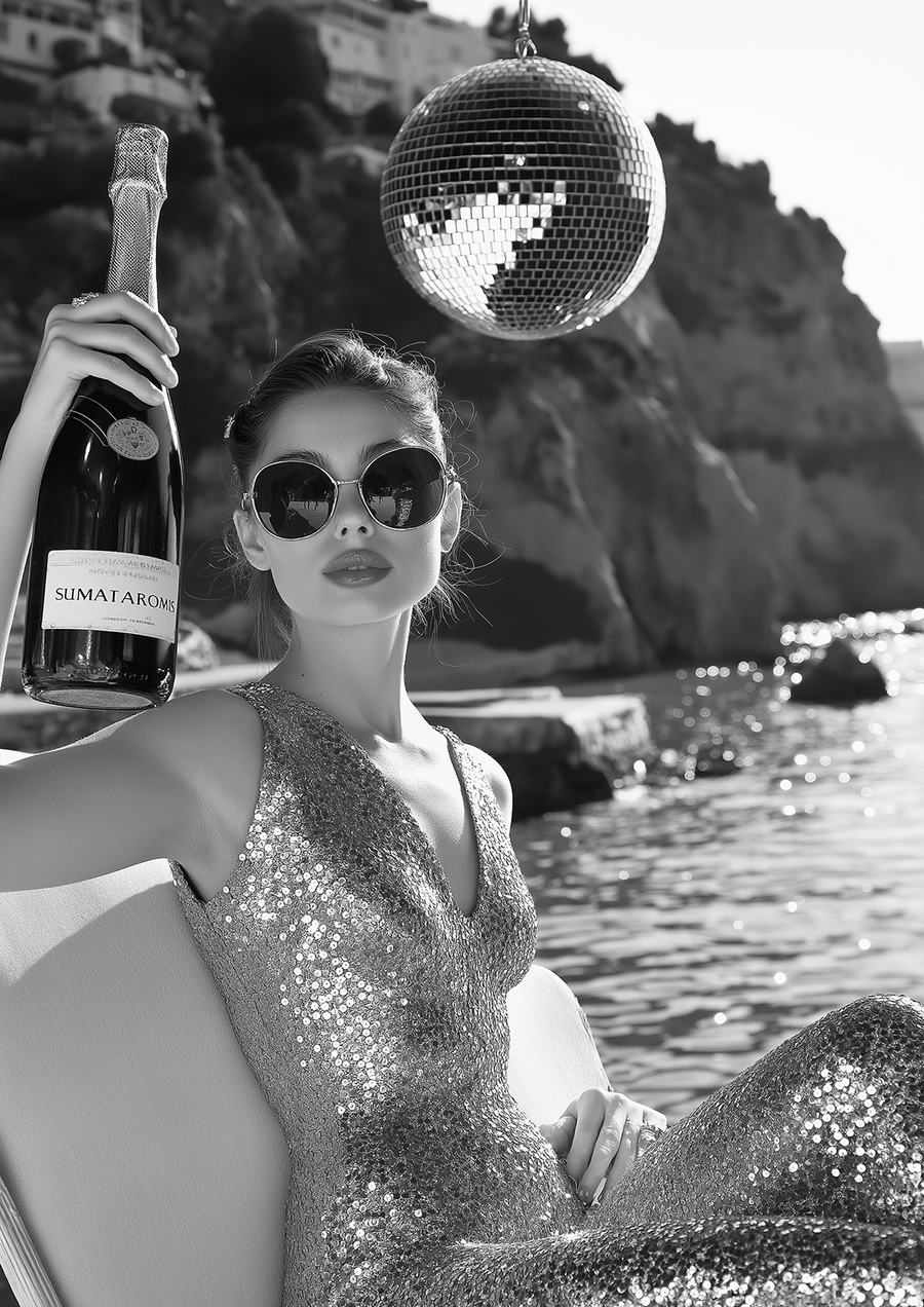 Amalfi Champagne Vibe Coastal Photograph