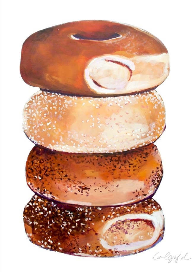 Bagel Stack By Laurel Greenfield | Art & Canvas Print