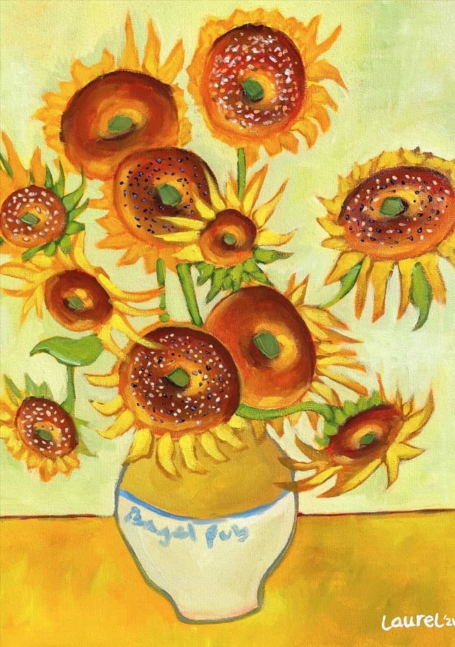 Bagel Sunflowers By Laurel Greenfield | Art & Canvas Print