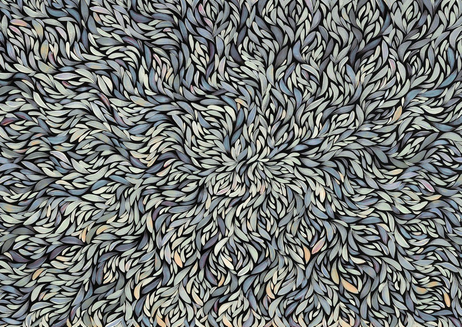 Baibaiye Healing Leaves Blue Tone by Emma Rigney