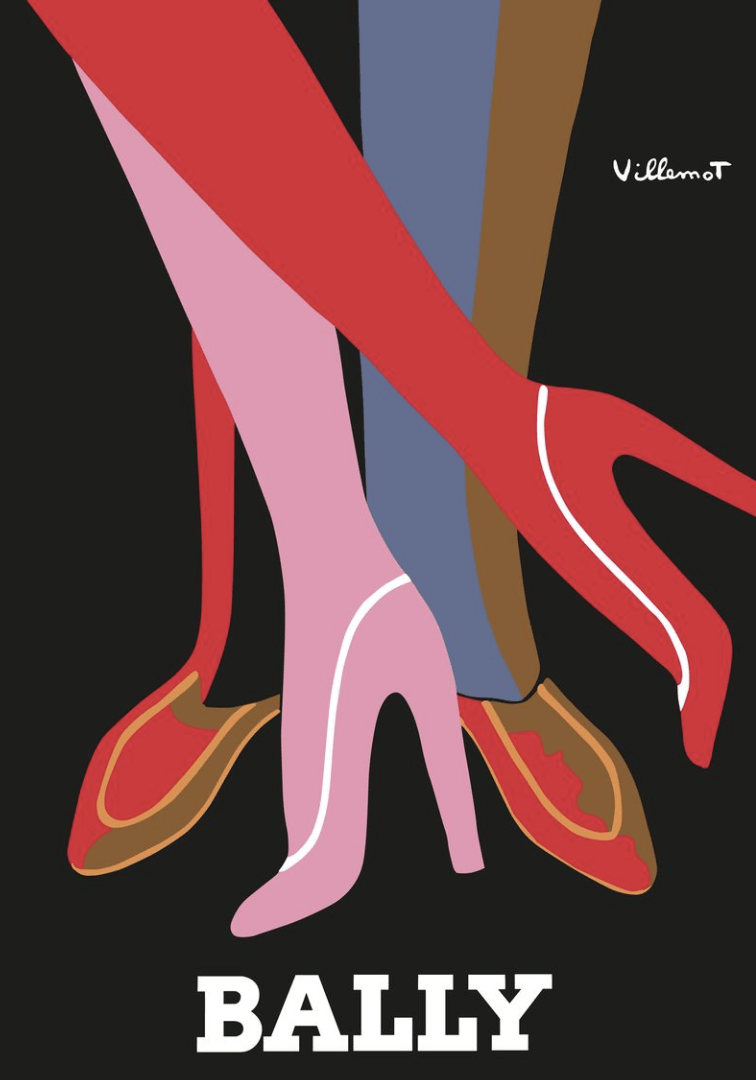 Bally Legs Wall Art Print by Bernard Villemot