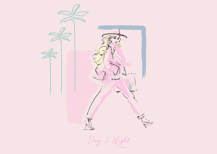Barbie Day To Night Landscape Wall Art Print