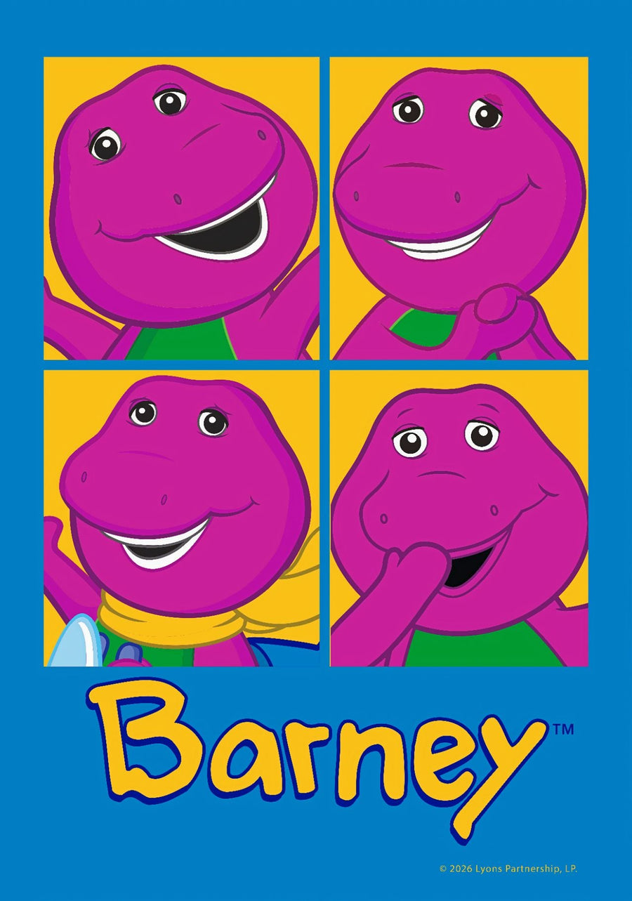 Barney 4 Moods Kids Room Wall Art Print
