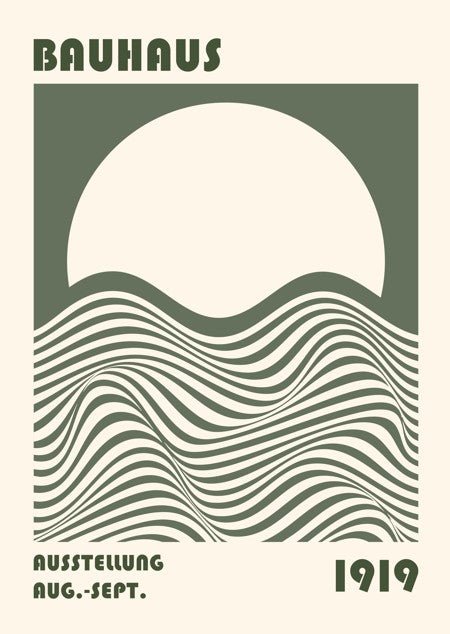 Bauhaus Green Rising Moon