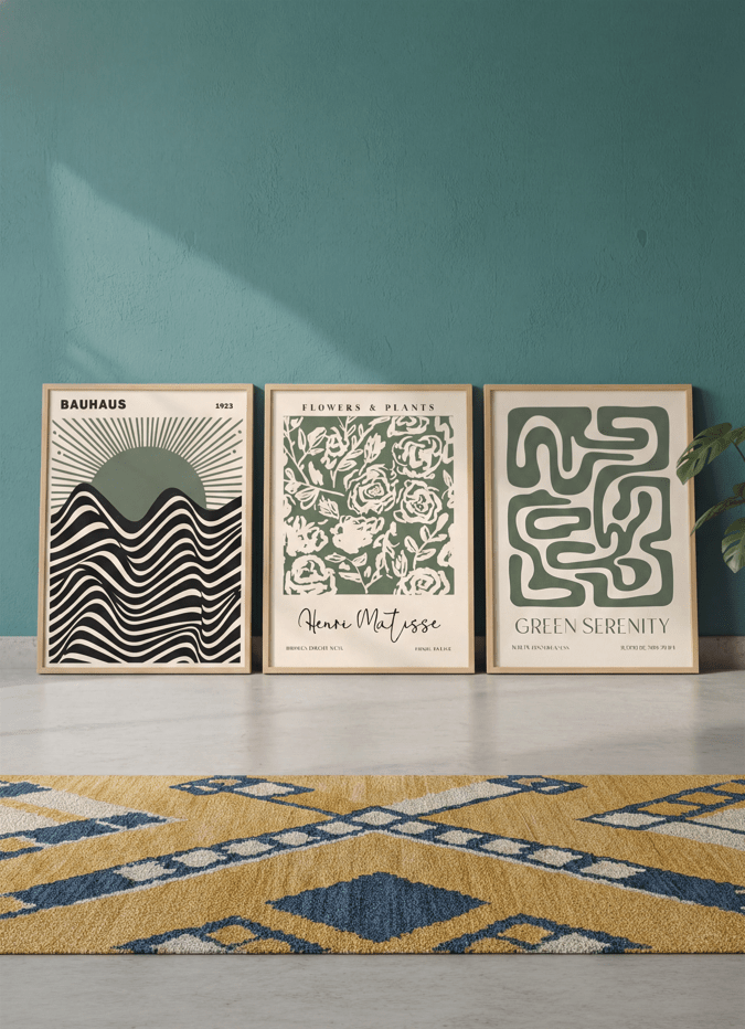 Bauhaus, Matisse Green Trio Wall Art