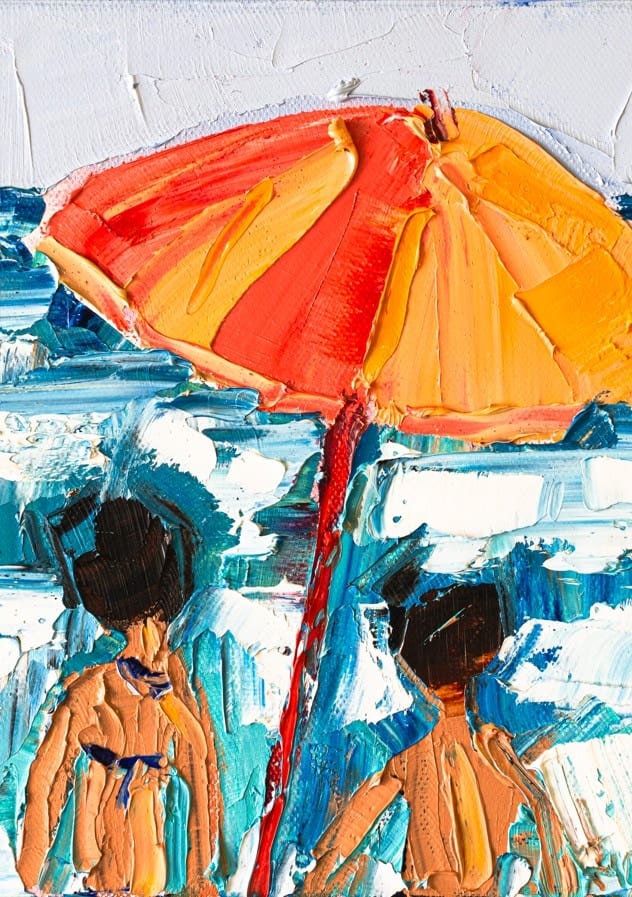 Beach Umbrella By Angela Hawkey