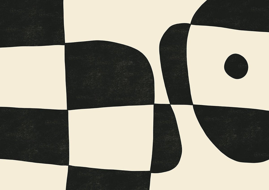 Beige and Black Animal Abstract Landscape by Maison Bootsy