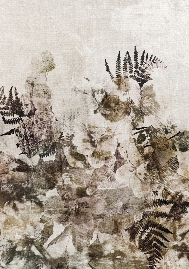 Beige Grunge Floral by Dear Muskeeter