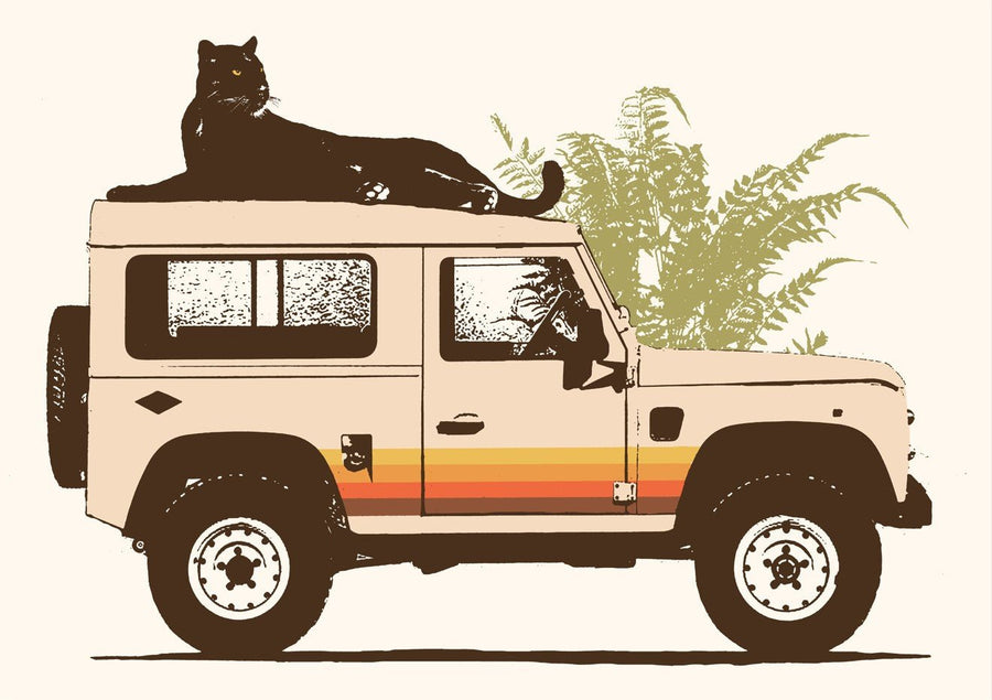 Black Panther on Car by Florent Bodart