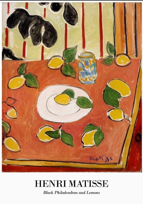 Black Philodendron and Lemons by Henri Matisse