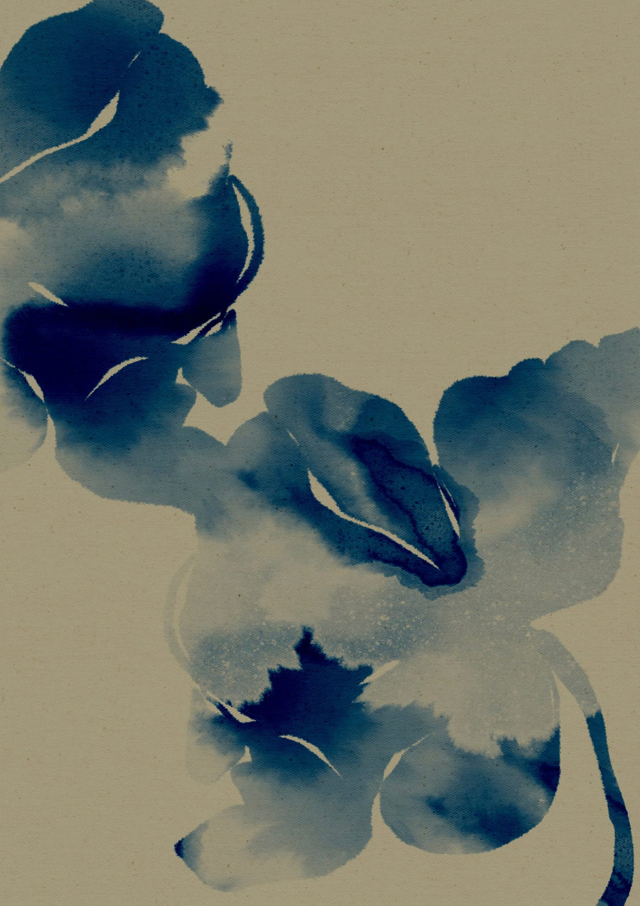 Blue Blooms In Tender Waters By Shatha Al Dafai