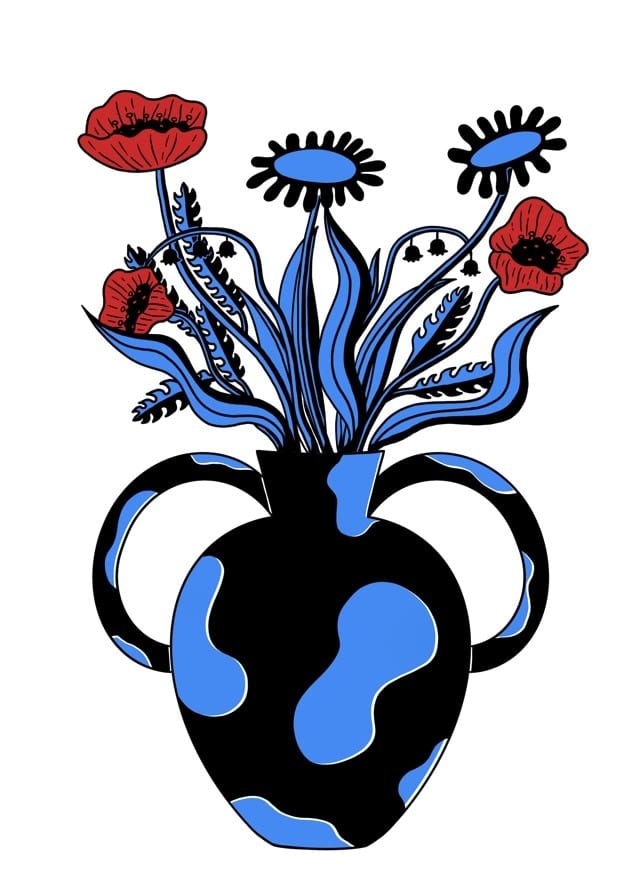Blue Vase By Lisa Goebel