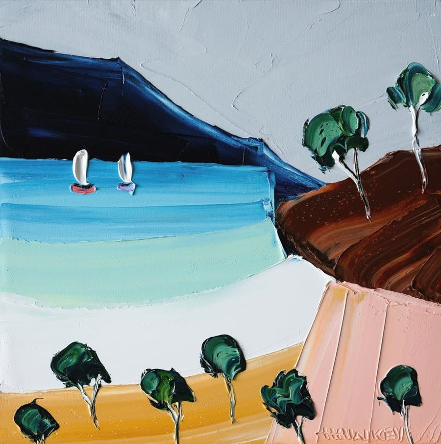 Bobbing Along 3 By Angela Hawkey | Canvas Square Print
