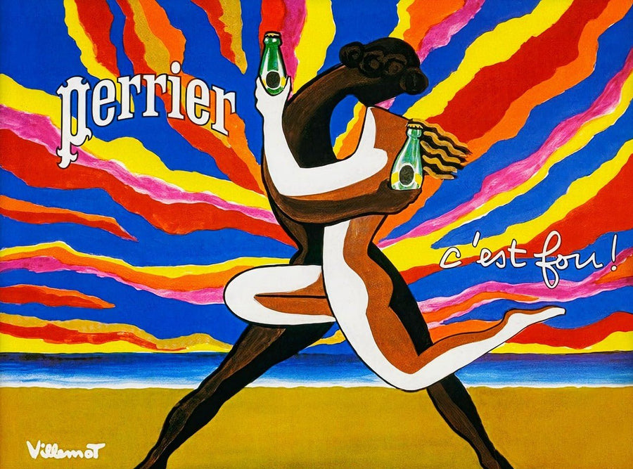 C'est Fou Perrier Landscape Vintage Poster