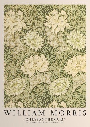 Chrysanthemum Pattern Wall Art by William Morris