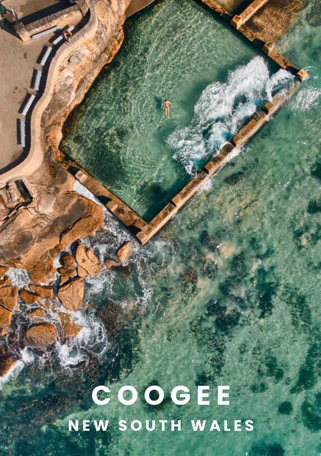 Cogee Rockpool Travel Poster, NSW by L10