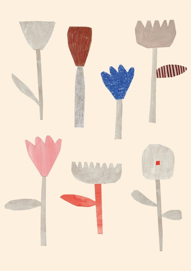Collage Flowers by Silvia Visscher